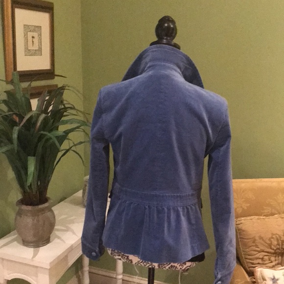 Talbots blue velvet jacket - Picture 4 of 6